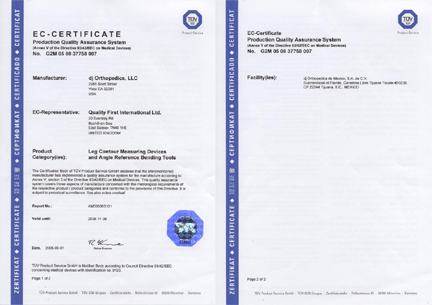 certification of medical devices